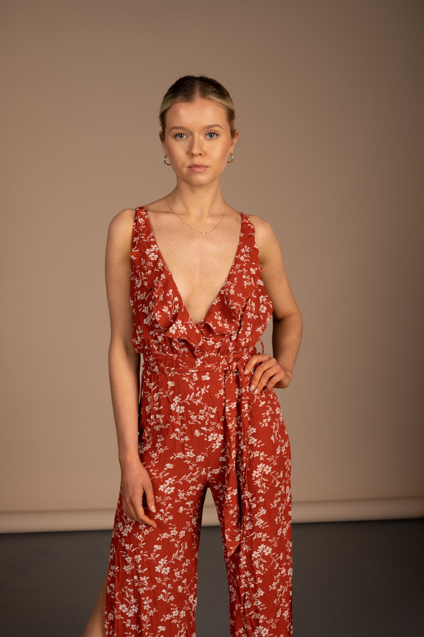 Debbie Dabbie by Angel biba - Orange Floral Jumpsuit