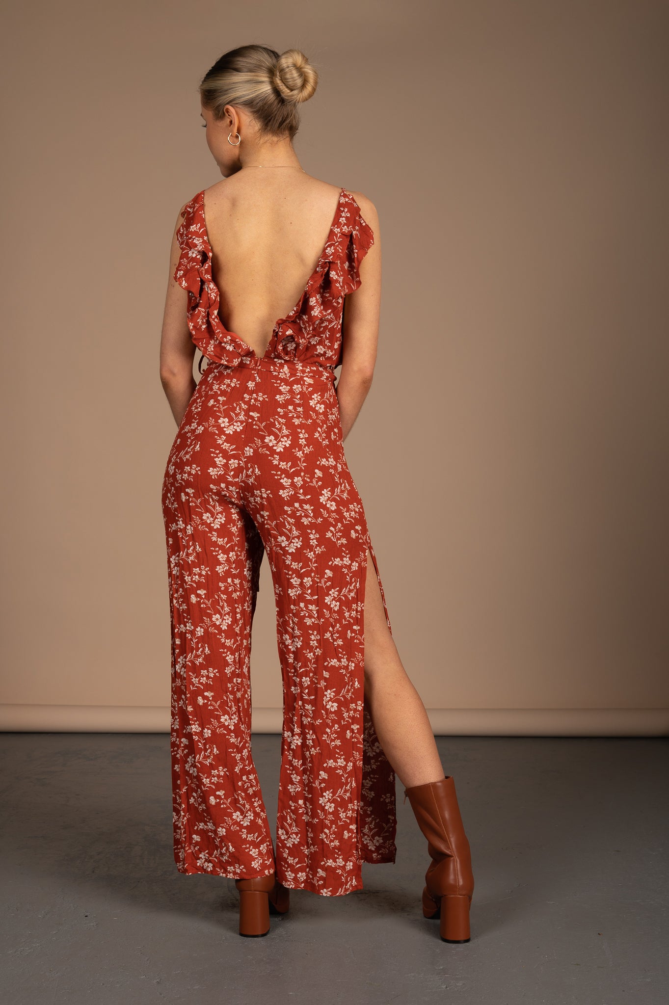 Debbie Dabbie by Angel biba - Orange Floral Jumpsuit