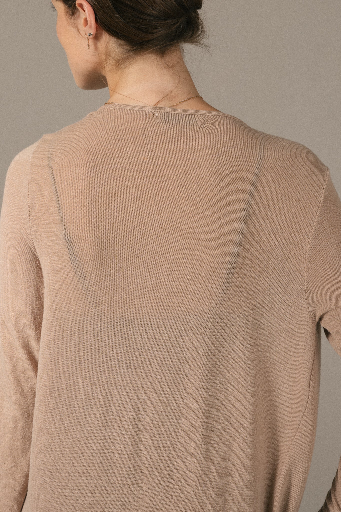 Ebby Andi - Long Sleeved Full Length Cardigan (Beige)