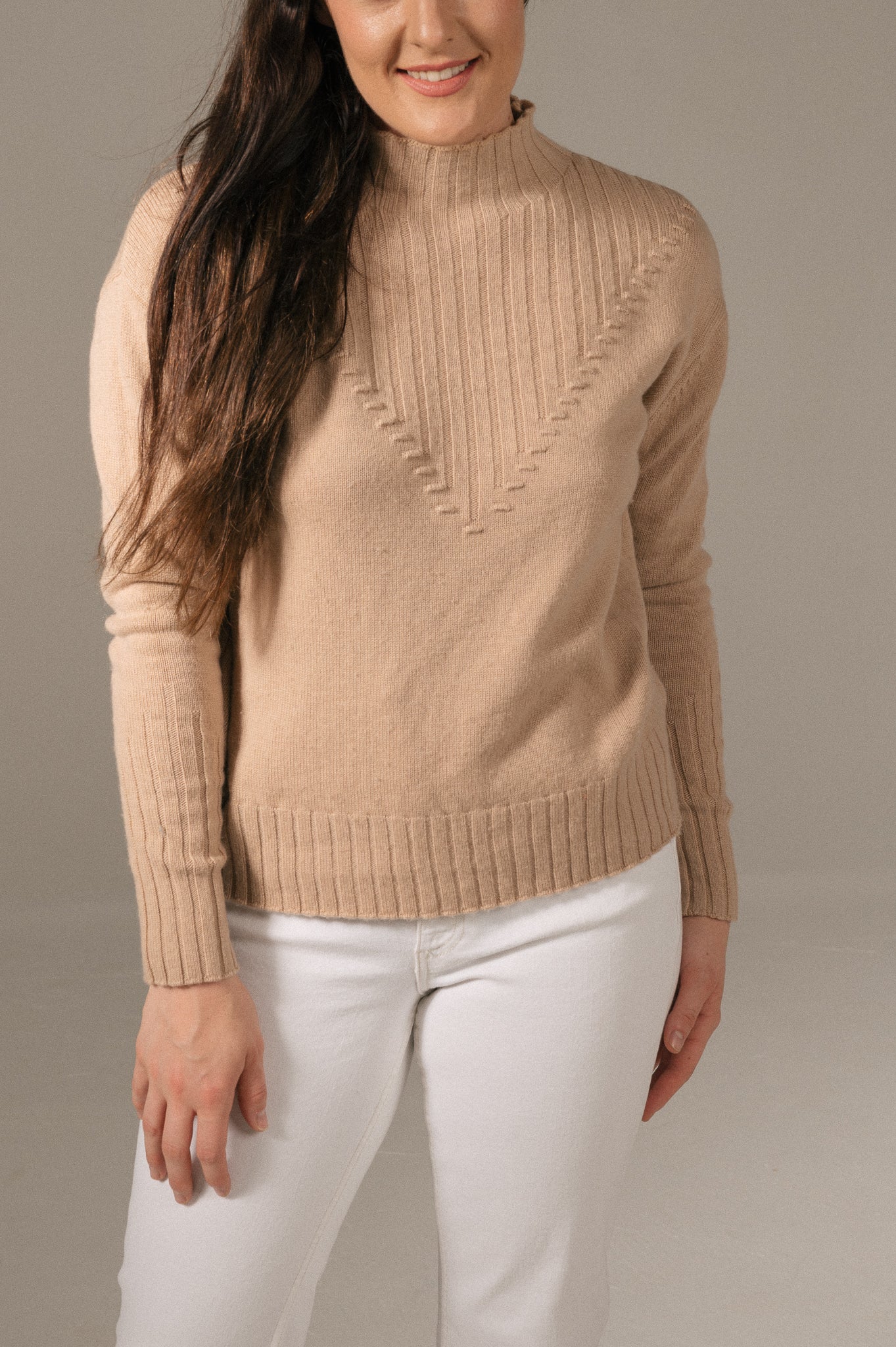 Sportscraft - Wool Blend Knit Jumper (Beige)