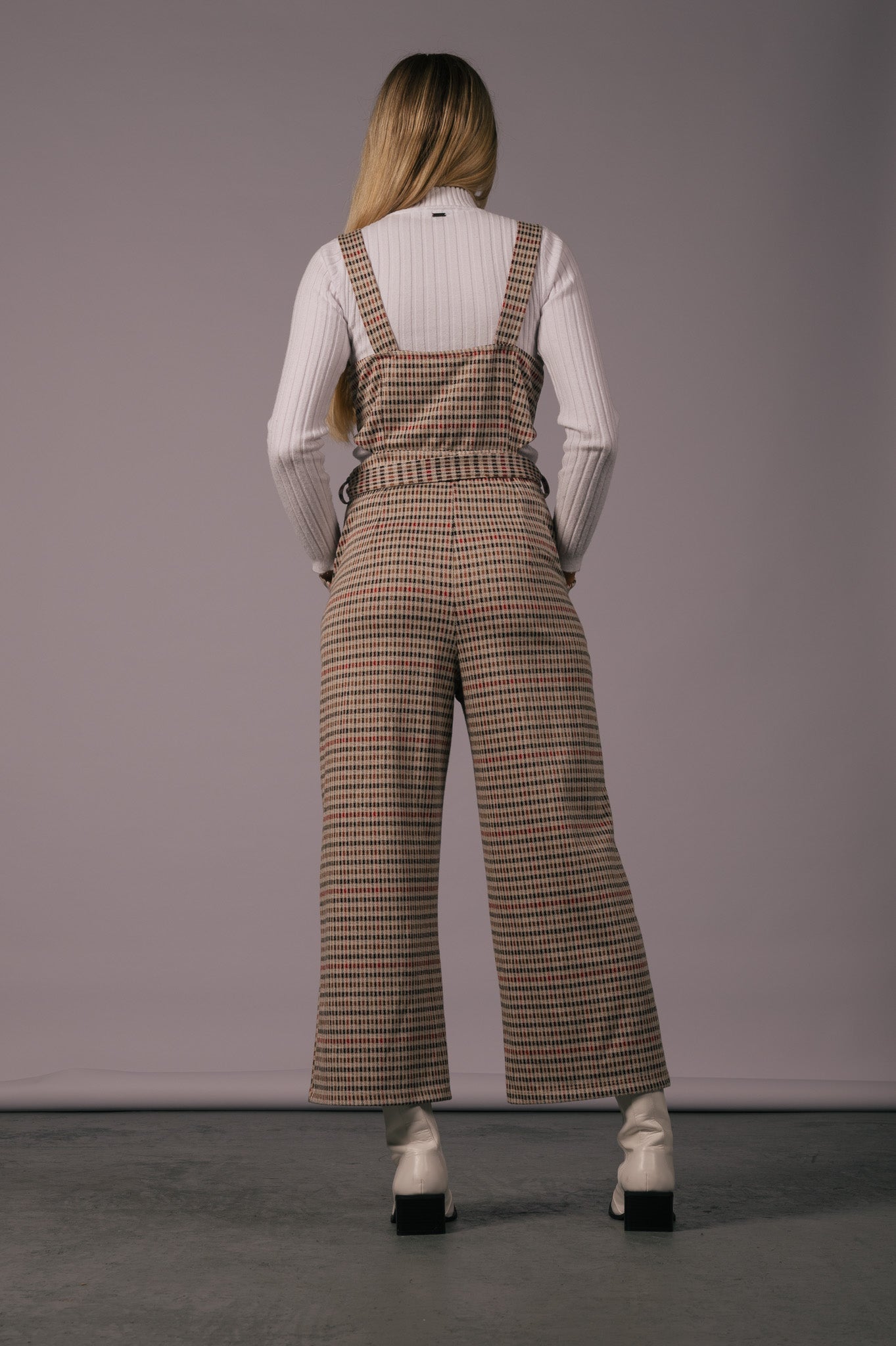 Bershka Checked Overalls with Side Cut Outs