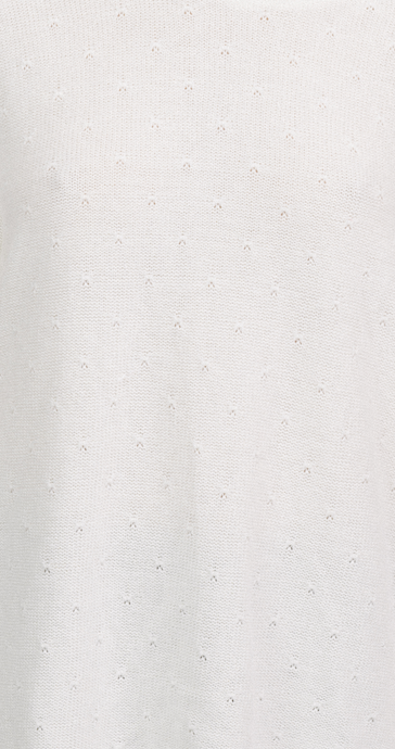 Preloved W.Lane White Knit Turtleneck Top – Ribbed Trim & Delicate Stitch Detail