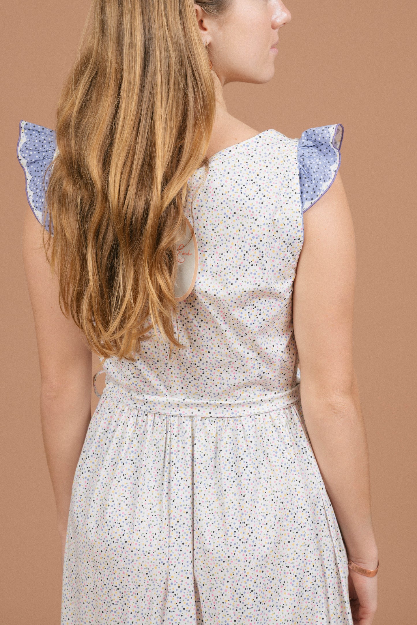 Leona Edmiston Floral/Polkadot Maxi Dress (White/Multi)