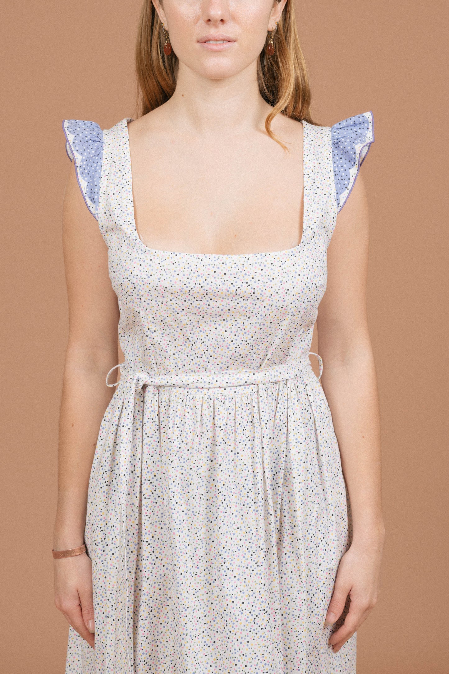 Leona Edmiston Floral/Polkadot Maxi Dress (White/Multi)