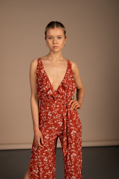 Debbie Dabbie by Angel biba - Orange Floral Jumpsuit