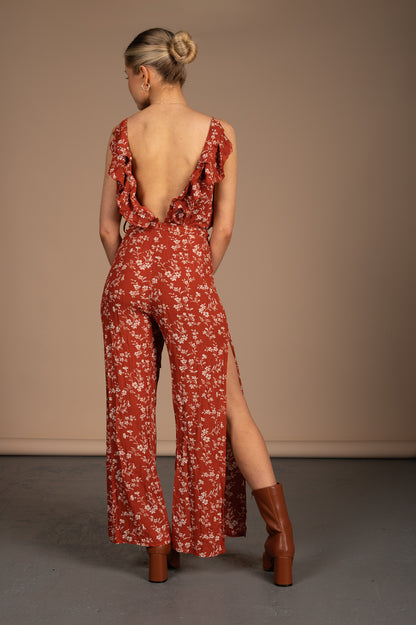 Debbie Dabbie by Angel biba - Orange Floral Jumpsuit