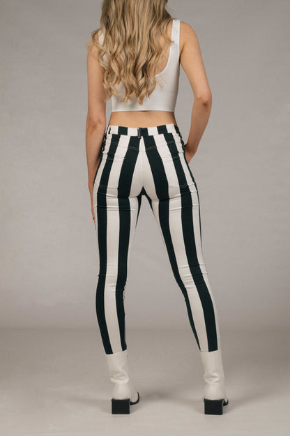 Motel Rocks Black & White Stripped Pants