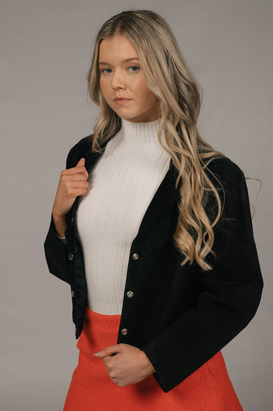 Vintage Suede Jacket (Black)