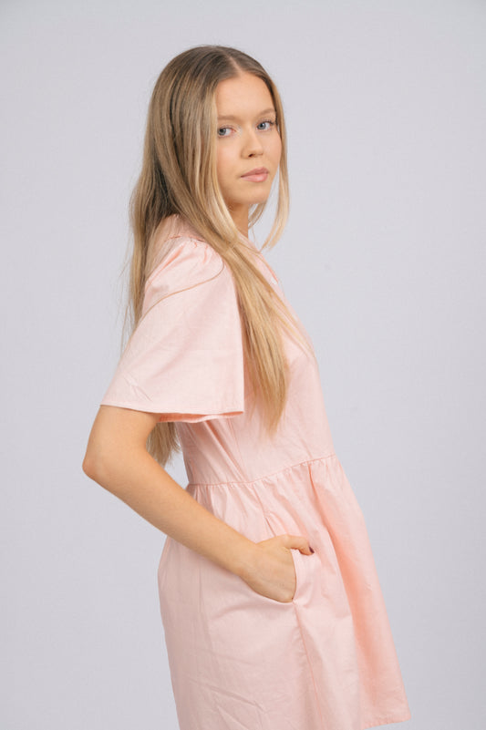 Preloved Baby Pink Mini Dress – Atmos&Here – Peter Pan Collar