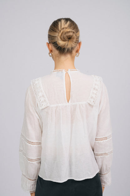 Preloved Vero Moda Long Sleeved Blouse (White)