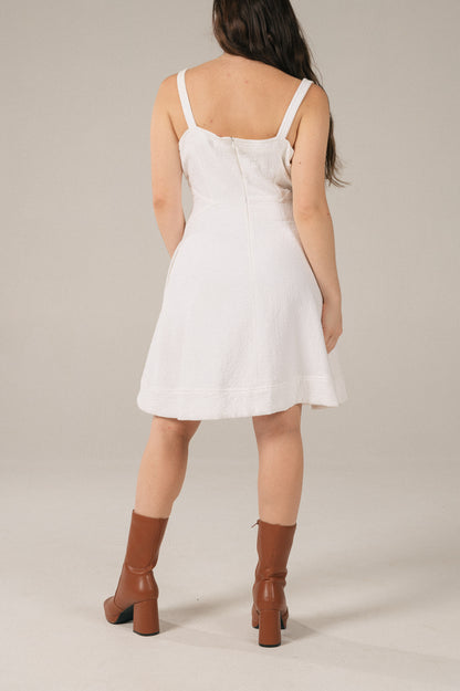 Country Road - Jacquard Bustier Mini Dress (White)
