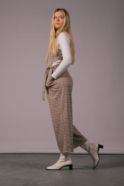Bershka Checked Overalls with Side Cut Outs