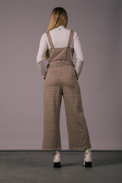 Bershka Checked Overalls with Side Cut Outs