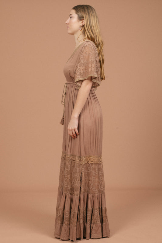 Tree of Life Maxi Dress (Mocha)