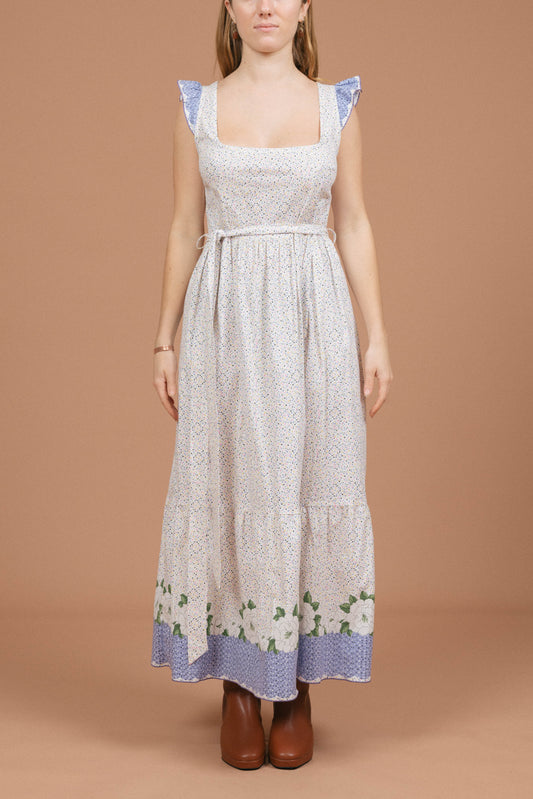 Leona Edmiston Floral/Polkadot Maxi Dress (White/Multi)